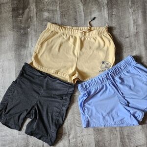 Stylish Women's Athletic Shorts - Yellow, Black, Blue